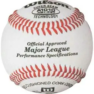212 MAIN High School Baseballs - Wilson A1010, Dura-Core, Full Grain, Super Seam, 12-Pack