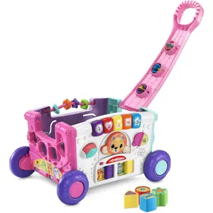 Sort and Discover Activity Wagon for Toddlers, Pink