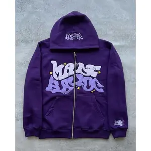 2000s clothesAmerican Retro Star and Letter Printed Zipper Hoodies Women and Men Y2K Spring Autumn Section Lazy Fashion Brand Cardigan Jacket Menswear Sweatshirts Tops Long Sleeve Wetsuit Casual