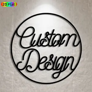 1pc Circle & Script Metal Wall Art, Stylish Circle Script Statue Mural, Ideal Gift for New Year, Christmas, Custom Design Enthusiasts, Rust-Resistant Metal Wall Decor Wall Sculptures, Perfect for Living Room Wall & Garden Fence, Unique Home Decor Accent