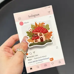 Cottagecore Mushroom Phone Grip | Fairy House Phone Holder Stand | Cute Aesthetic Home Grip, Fantasy MagSafe Phone Accessory