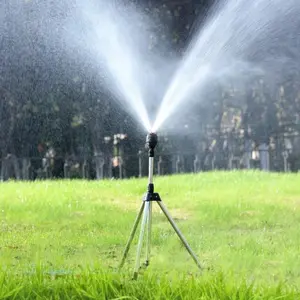 Reinforced stable tripod bracket with Magno sprinkler head, 360-degree automatic rotating sprinkler, courtyard lawn orchard farmland long-range irrigation watering tool
