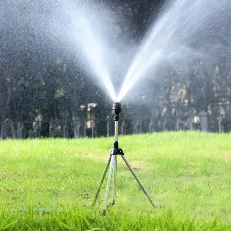Reinforced stable tripod bracket with Magno sprinkler head, 360-degree automatic rotating sprinkler, courtyard lawn orchard farmland long-range irrigation watering tool, Watering Systems, Sprinklers For Yard