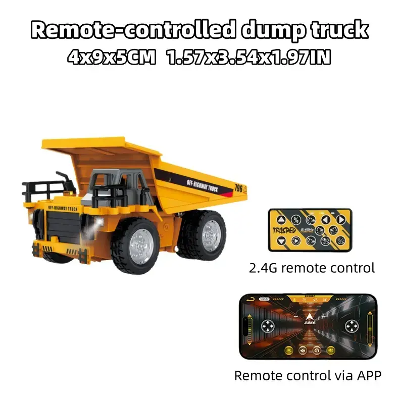 Yellow dump truck