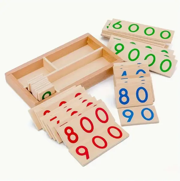 Premium Wooden Numerical Place Value Game - Durable Wood Arithmetic Learning Tool with Digit Cards, Storage Box, for Home & Classroom Use, Ideal Gift for All Ages Kids