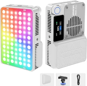 amaran Ace 25c RGB Video Light,25W On Camera Pocket Video Light CCT 2300k-10000k, 5,908 lux @ 0.5m Illumination,with Rechargeable Battery and PD Charging (White)