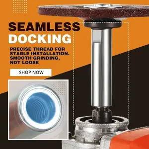 M10 Angle Grinder Extension Rod Set 80mm for 100 Type Grinders – 3PCS Kit Includes 1 Extension Shaft + 2 Clamping Flanges, Steel Polishing Extension for Tight Spaces