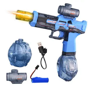 【2025 Summer New Arrivals】Tinhowder Powerful Electric Water Gun, Automatic Squirt Gun with Glowing Realistic Muzzle, 320cc High Capacity,  Up to 32 FT Range, Water Blasters for Kids Adults Outdoor Summer Swimming Pool Game