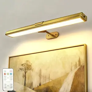 USB Rechargeable Picture Light, Adjustable Infrared Remote Magnetic LED Art Painting Lamp, 3 Color Temperatures, for Gallery Living Room Bedroom Display