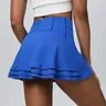 Women's Solid High Waist Pocket Stretchy Sports Skort, Athletic Skort, Casual Sporty Skorts, Casual Comfy Breathable A-Line Skort for Yoga Gym Workout, Ladies Sportswear for All Seasons, Skort with Pockets