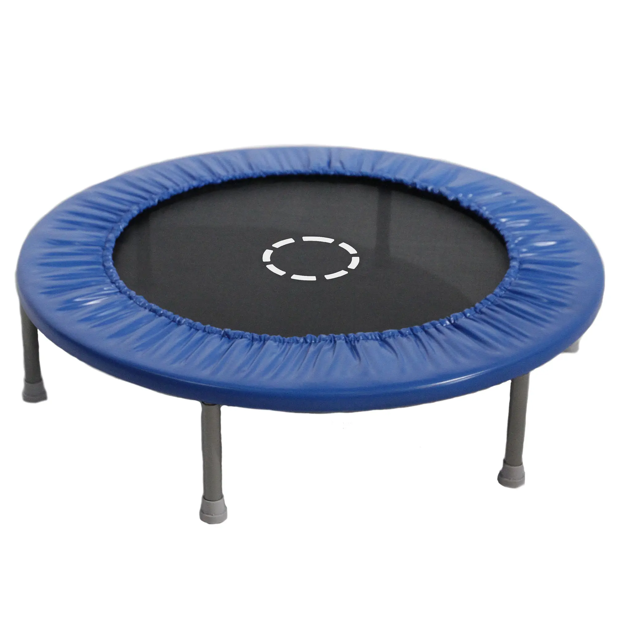 TruJump Indoor/Outdoor Mini Trampoline for Fitness and Exercise with Padded Spring Cover, 3.3FT Round - Blue