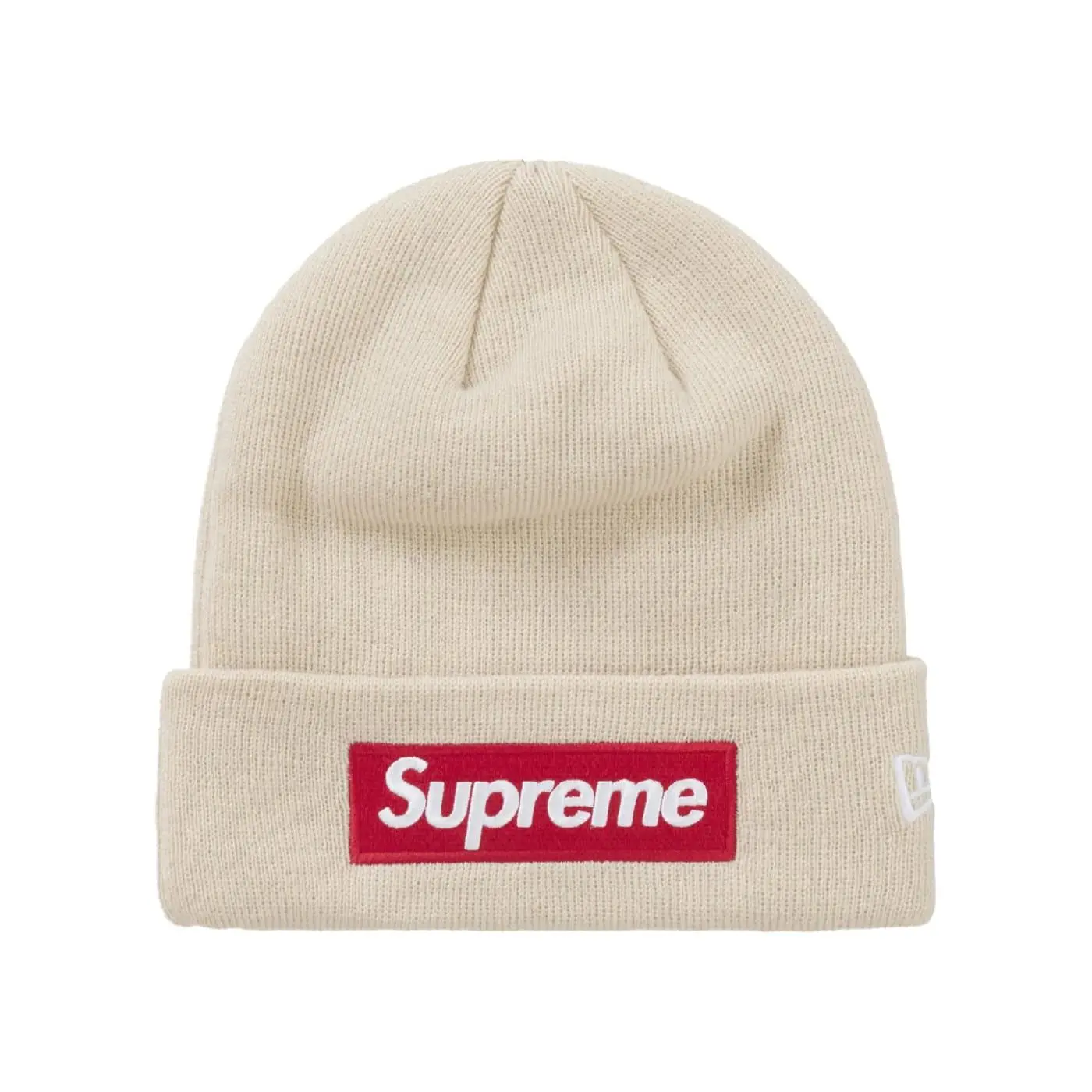 Supreme New Era Box Logo Beanie (FW24) Stone