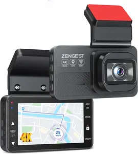 2026 NEW Dash Cam Front and Rear, 4K+1080P FHD Dual Camera with ADAS, GPS, 5G WiFi & App Control, 64GB Card Included, G-Sensor, Night Vision, Loop Recording, 170°Wide Angle, WDR, 24H Parking Mode