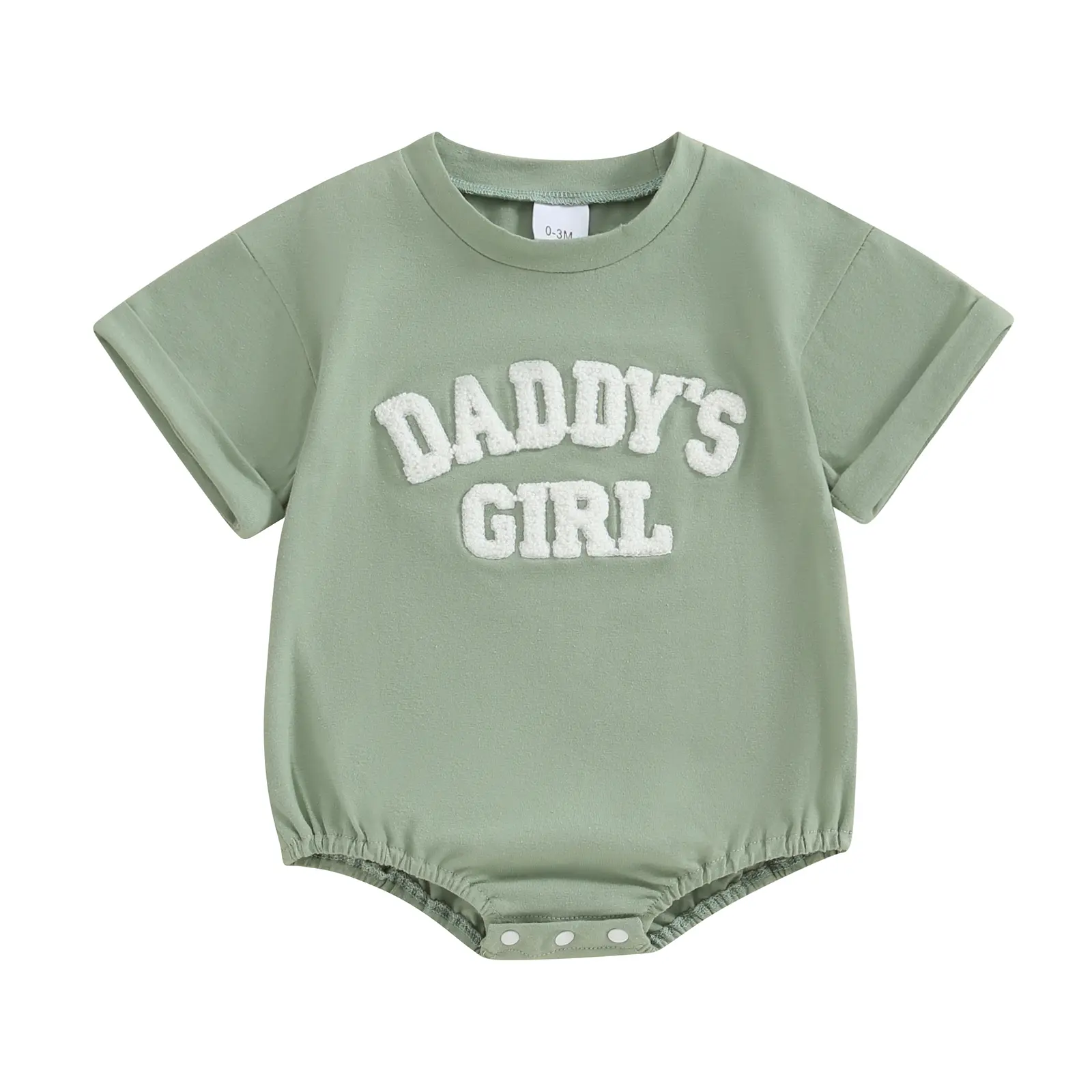 Daddys Girls Baby Girl Summer Clothes Newborn Infant Bubble Romper Letter Oversized  Bodysuit Outfits
