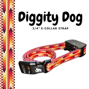 3/4" Replacement E-Collar Strap – Soft, Lightweight Polyester | Adjustable Fit 12"–26" Neck | Diggity Dog