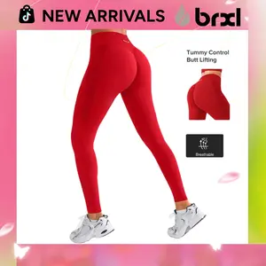 BRXL  BrxlGrit【Discount for live】Hip Lifting Tummy Control Leggings for Womens High Waisted No Front Seam Stretchy Gym Pilates Yoga Leggings-brxl-1