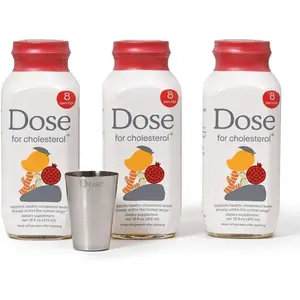 Dose for Cholesterol Supplements Maintain Healthy Cholesterol Levels and Supports Cardiovascular Health Gluten-Free Vegan Zero Sugar, 16oz Bottle, 3 Pack (3 Week Supply)