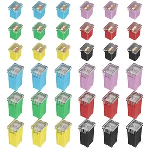 Fuse Automotive Tall/Standard and Low Profile Jcase Box Shaped Fuses Assortment Kit (20A, 30A, 40A, 50A, 60A, 80A) for Ford Chevy/GM Nissan and Toyota Pickup Trucks Cars SUVs