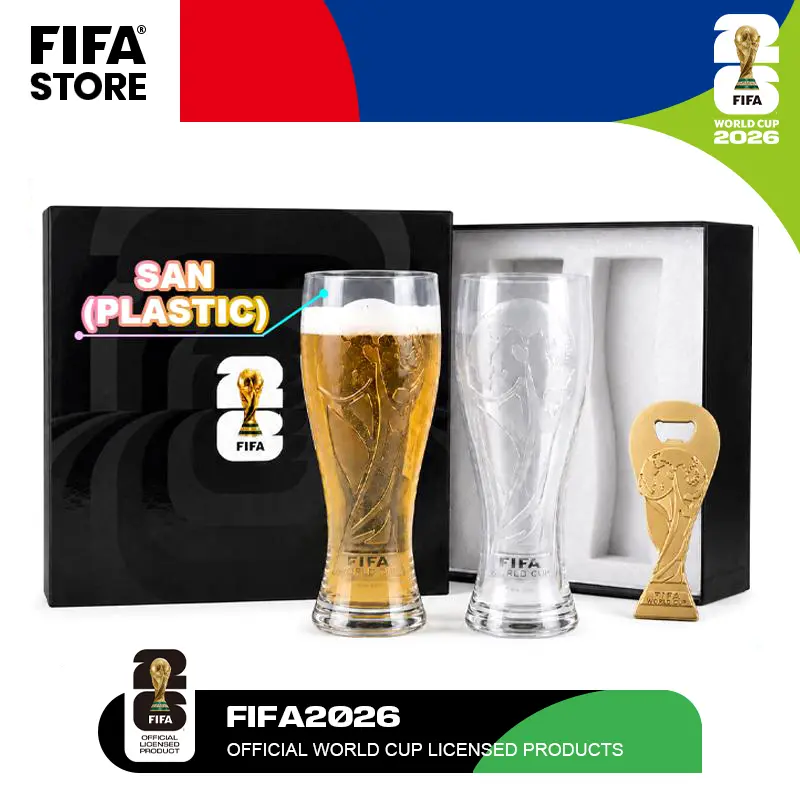 【FIFA WORLD CUP 2026】Limited Edition Shatterproof Gift Set - 17oz Plastic Trophy Pilsner Beer Cup, Trophy-Shaped Bottle Opener (Not Glass) - 3-Day Delivery, Soccer Collectibles, Boyfriend Birthday Gift, Soccer Party Supplies, Watch Party Essentials, Gifts