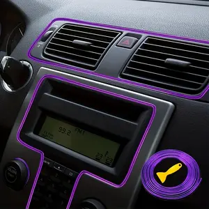 Car Interior Decorative Sticker, Car Center Console Air Outlet Decorative Strip, Car Interior Decoration Accessories for Volkswagen Vehicle, Car Interior Kit