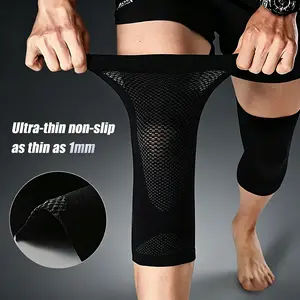 Unisex Breathable Ultra-Thin Knee Sleeves (1 Pair) - Invisible, Seamless, Lightweight Compression Support for Running, Basketball, Meniscus Protection, Sports Fitness, Poor Blood Circulation