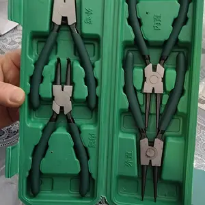 Professional Circlip Pliers Set, Snap Ring Pliers with Durable Metal Construction and Storage Box, Hand Tools for Home & Office