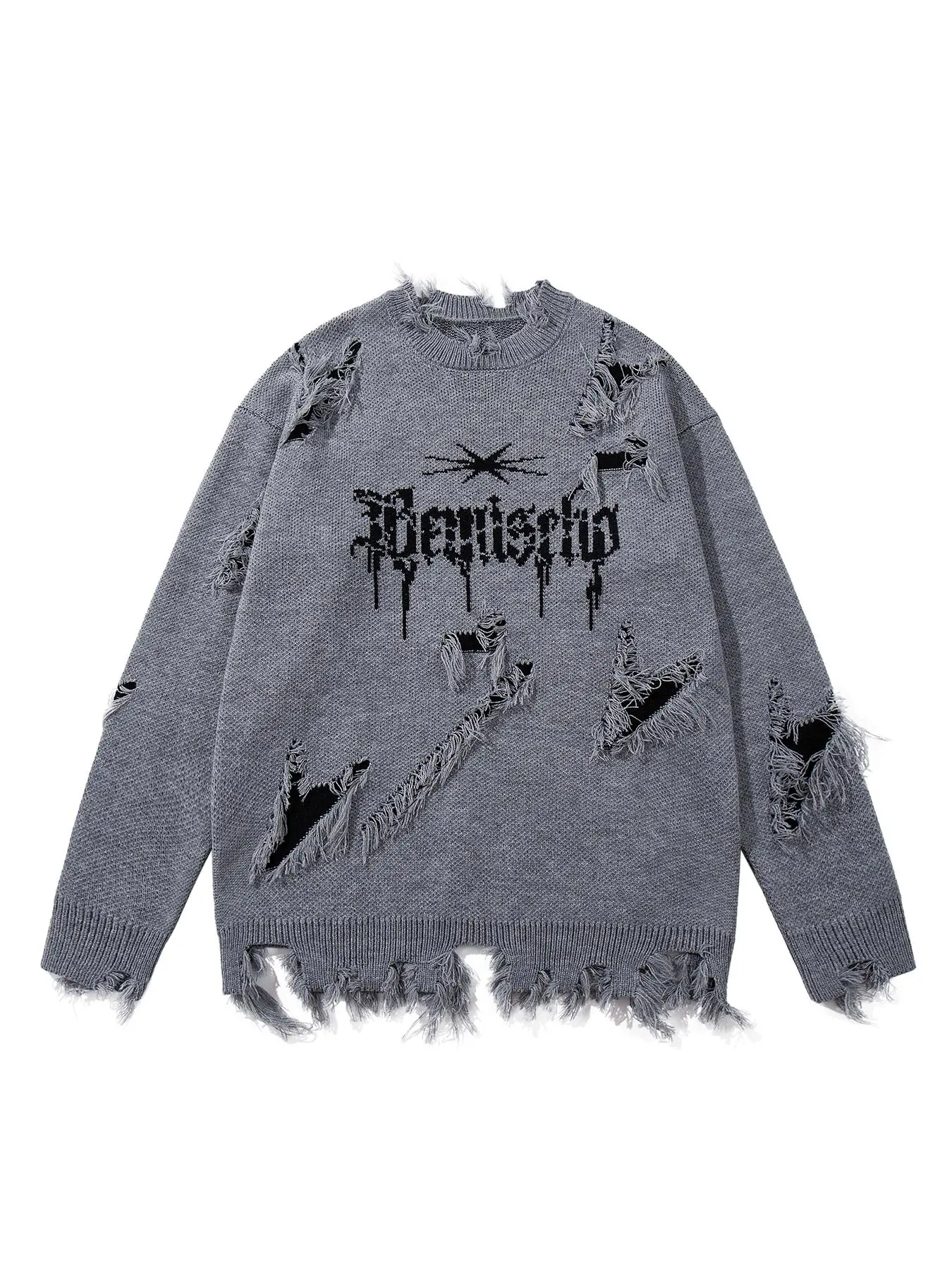 Men's Fashion Casual Round Neck Long Sleeve Knit Sweater, Fall Winter New Style, Trendy Design, Tassel Detail Pullover