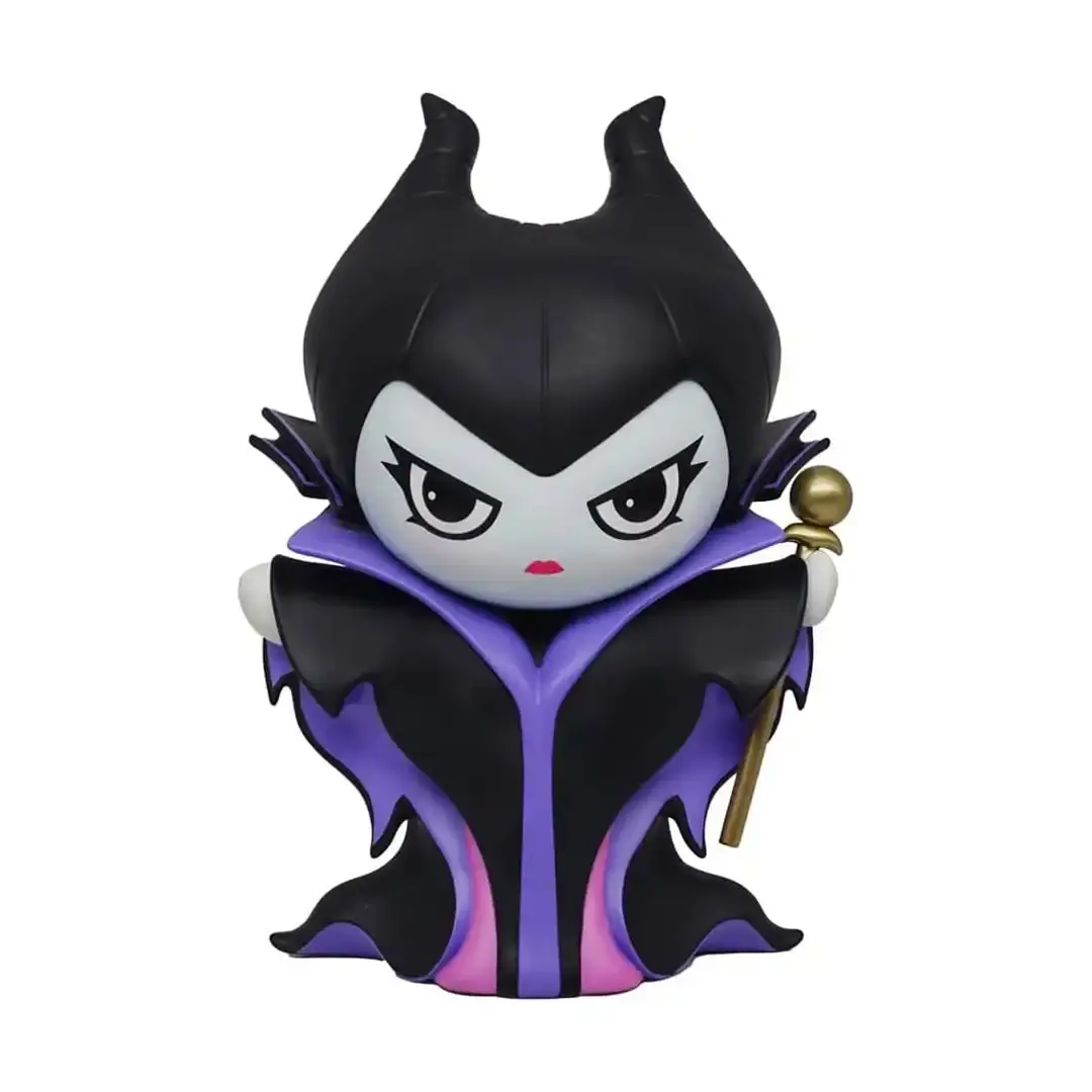 Disney Villain Maleficent Figural Detailed PVC Bank - Monogrammed Collectible Coin Box with Flowing Robes, Iconic Horned Headdress, Home Decor & Saving Storage Supplies