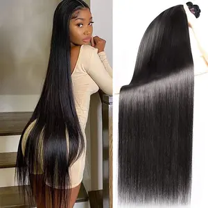 [Rovess Hair]14A Brazilian Straight Human Hair Bundles 18 20 22 Inch 100% Unprocessed Virgin Straight Weave 3 Bundles Deals Human Hair