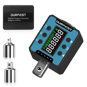 Digital Torque Wrench,DURFICST 1/2" Digital Torque Adapter with Backlight/Alarm, Electronic Torque Wrench Converter with ±2% Accuracy, Range 4-135 N.m,Buzzer and LED Indicator, for Automotive Repair.