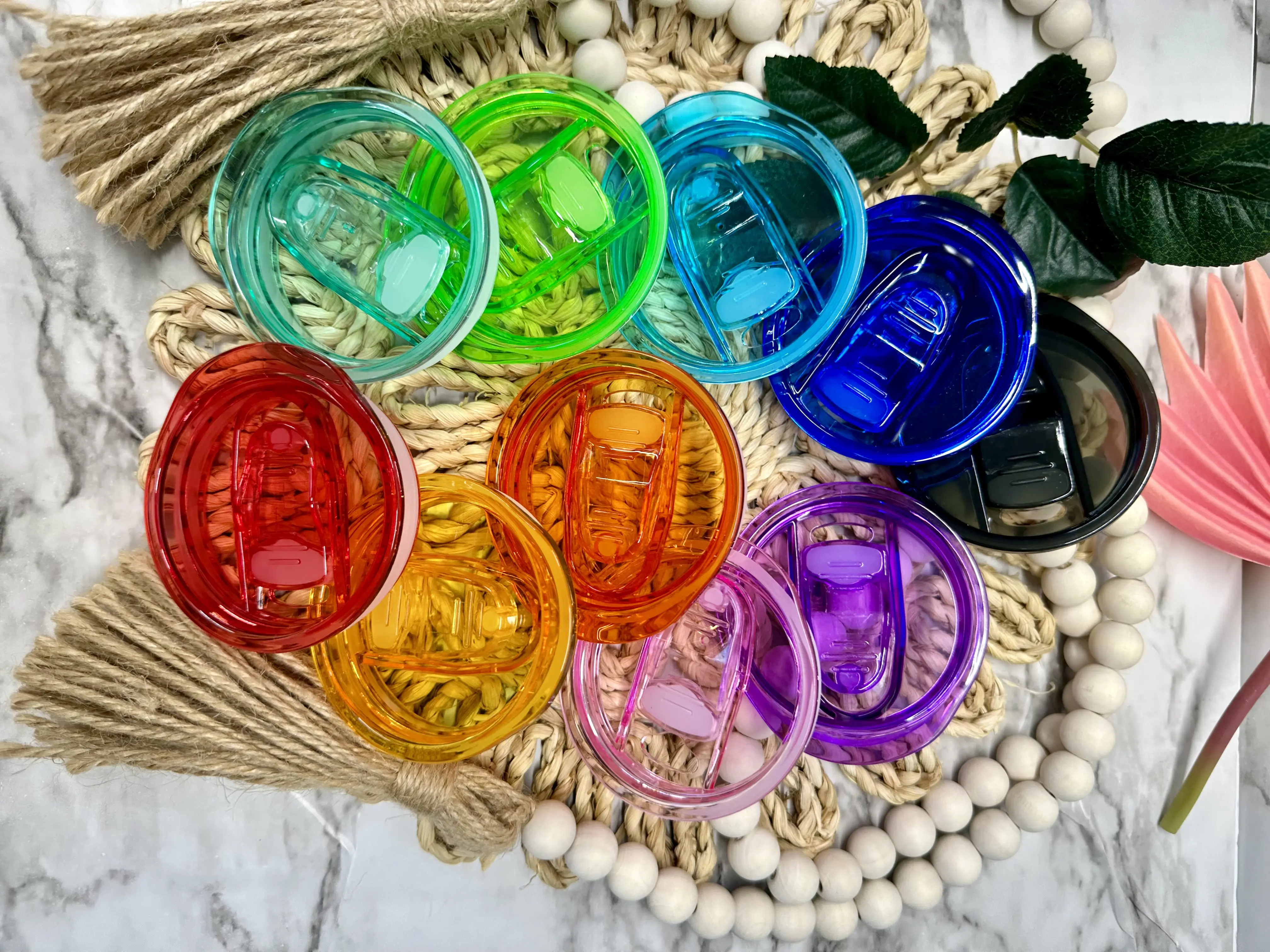 Spill proof colorful replacement Lid for 20oz skinny tumblers.