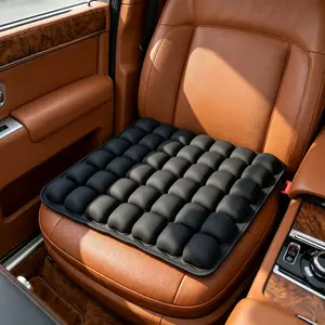 Car Seat Cushion for Long Driving, Airplane Seat Cushion for Travel, Stadium Seat Cushion & Chair Pad, Qticare Inflatable Air Seat Cushion, TPU Breathable Multi-Cell Pressure Relief Cushion with Built-in Air Pump, 15.7 x 17.7 x 1.2 in