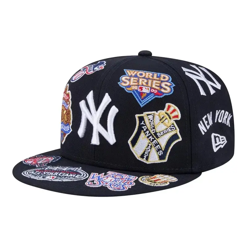 Cleveland Guardians Flat Brim 59FIFTY Fitted Hat – New Era Embroidered Baseball Cap for Men & Women - Black