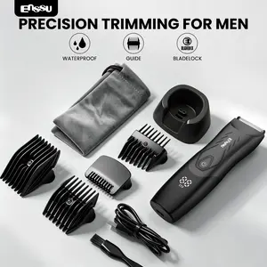 Enssu Electric Hair Shaver & Body Groomer for Men – Professional Hair Clipper with LED Display, Waterproof Electric Trimmer for Face, Body & Makeup Precision