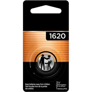 1620 3V Lithium Battery, 1 Count Pack, Lithium Coin Battery for Medical and Fitness Devices, Watches, and more, CR Lithium 3 Volt Cell