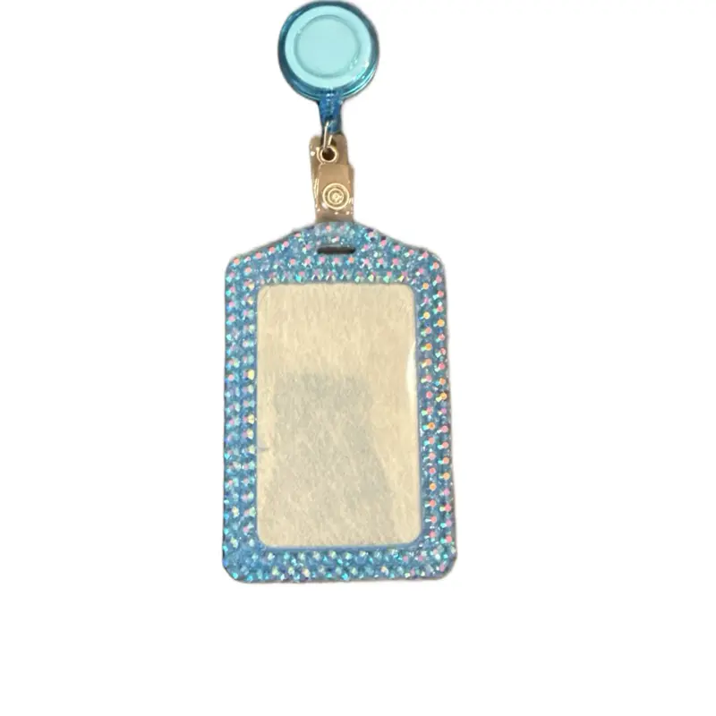 Custom rhinestoned name badges available In multiple colors