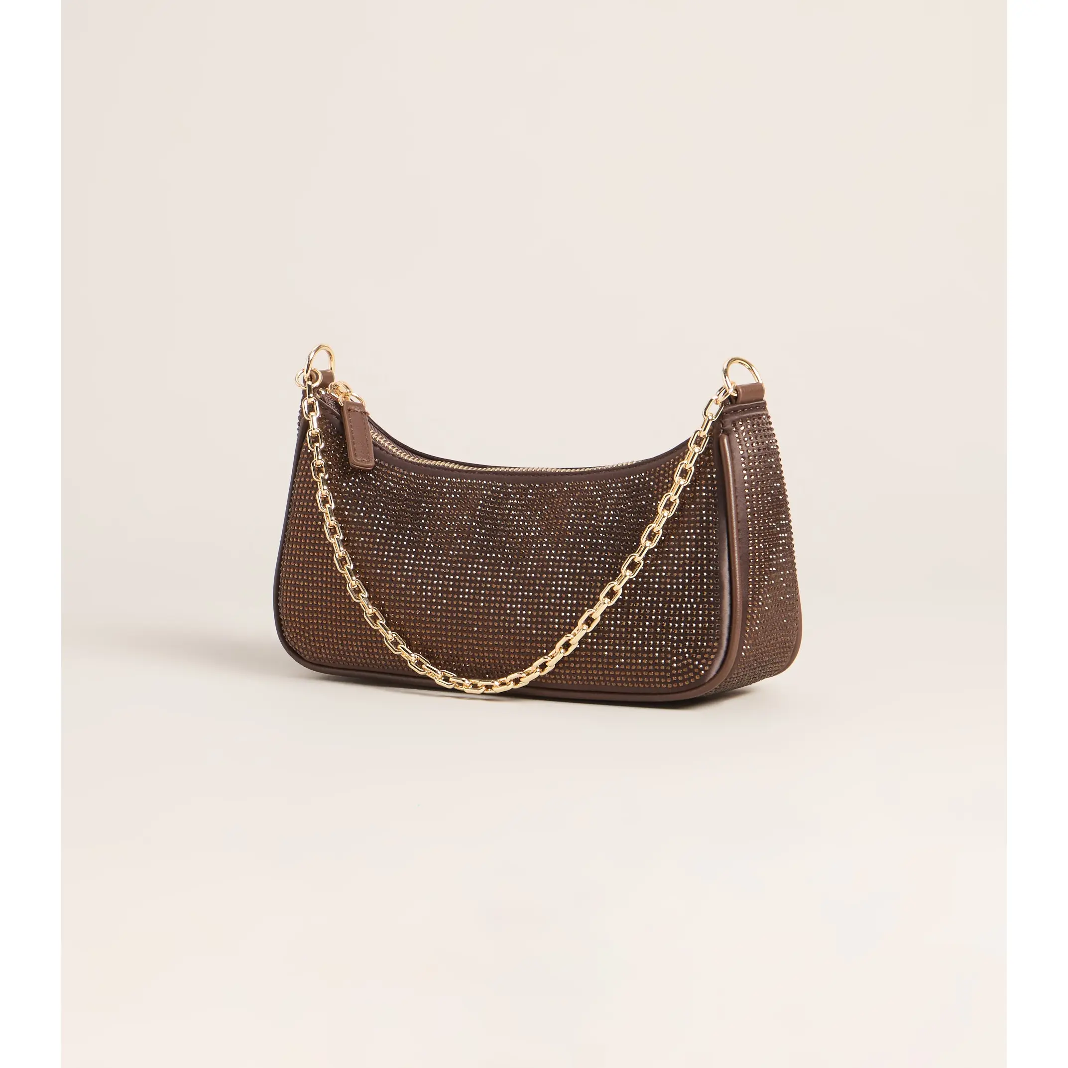 On The List Rhinestone Shoulder Bag