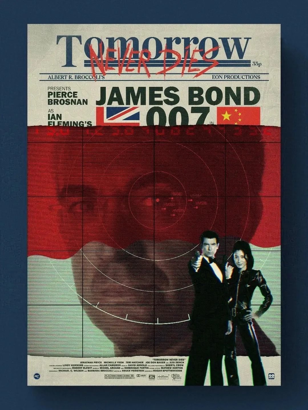 Tomorrow Never Dies James Bond 007 Movie Wall Art Poster