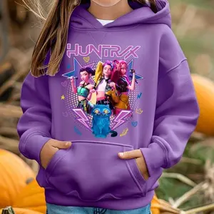 Kids Anime Hoodie, Manga Theme Pullover, Soft Graphic Sweatshirt, Casual Streetwear Outfit, Comfortable Gift For Young Fans