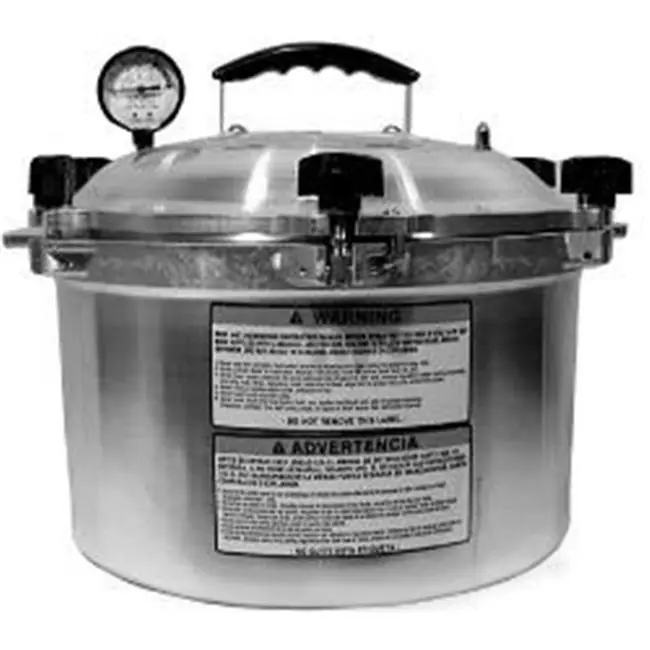 ALL-AMERICAN Aluminium Automatic Pressure Cooker-Canner, 15.5 Qt., Dual Safety System Kitchen Cookware with Thick Round Cover, Single Unit, Metal Seal