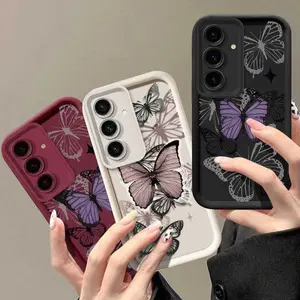 1 Piece Dark Butterfly For Samsung A25 5G Case Made From Silicone A25 5G Providing Elegant Experience In Entertainment