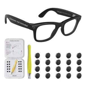 HIBLOKS 20Pcs Adhesive Back LED Light Blocking Stickers - 2026 Upgrade Light Covers, Wayfarer-Style Accessories for Meta Smart Glasses (Gen 2 Compatible Models), Light Cover
