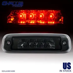 Fit For 97-01 Jeep Cherokee Chrome LED 3RD Third Brake Lamp Cargo Light