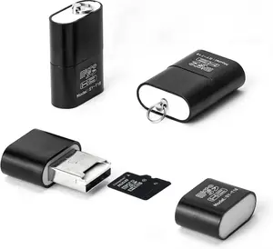 [3 Pack] Card Reader for Android, SD Card to USB Adapter, TF Card Reader with Mini Size for Camera Memory Card Reader,  Card Reader for PC Laptop (Black)