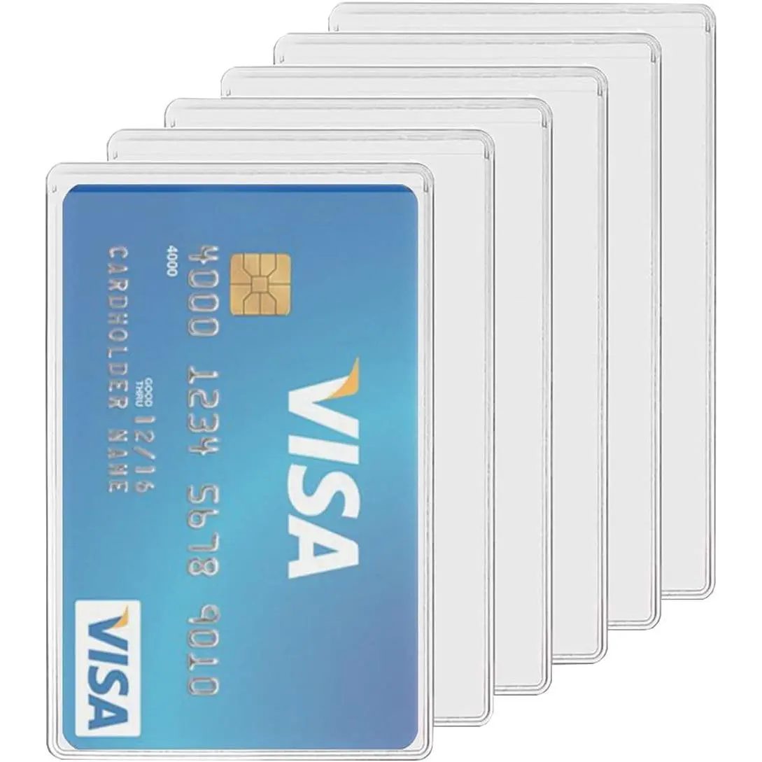 Card Holder Protector Sleeve for Credit Card License ID Business Card and  Card Protector,6 Pack