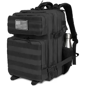 Tactical Backpack - 25L/35L/45L Military Tactical Backpack For Men Molle Daypack 3 Day Bug Out Bag Hiking Rucksack With Bottle Holder 35L Black Backpacks