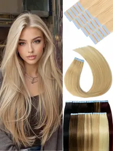 Tape in Hair Extensions Straight Premium Real Human Hair, 20pcs/30g/pack, 12inch-22inch, Elegant Style, Natural Look, Easy Application