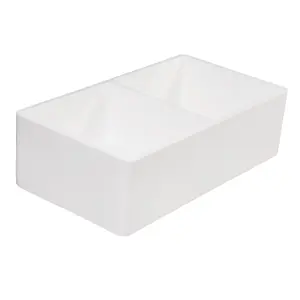 KINGSTON Brass Gourmetier 33" Solid Surface Kitchen Sink - Matte/Glossy White