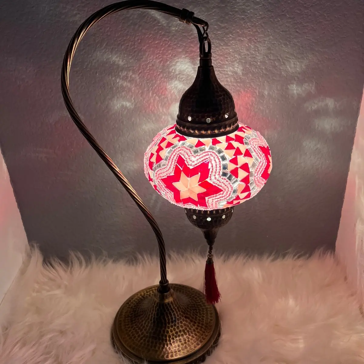 Handmade Turkish Mosaic Lamp - Dahlia Handmade Turkish Mosaic Lamp - Dahlia