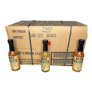 MRE, Case B Sauce Bundle, U.S. MRE Meals, Emergency Supplies, Emergency Food Supply, Survival Food, Freeze Dried Food w/ Flameless Heater, Ready Meals - Case B MRE Sauce Bundle) inspection Date 2025 or newer Flavor Powder